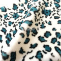 Blue Leopard Print Rabbit Fake Fur